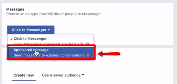 Select sponsored message