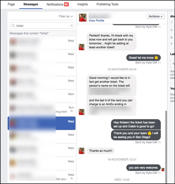 example messages