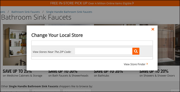 View stores based on ZIP Code