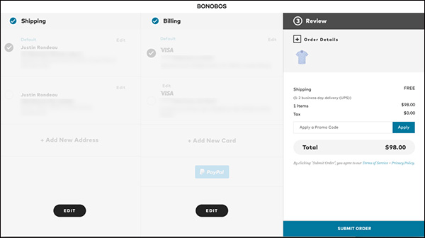 Bonobos checkout
