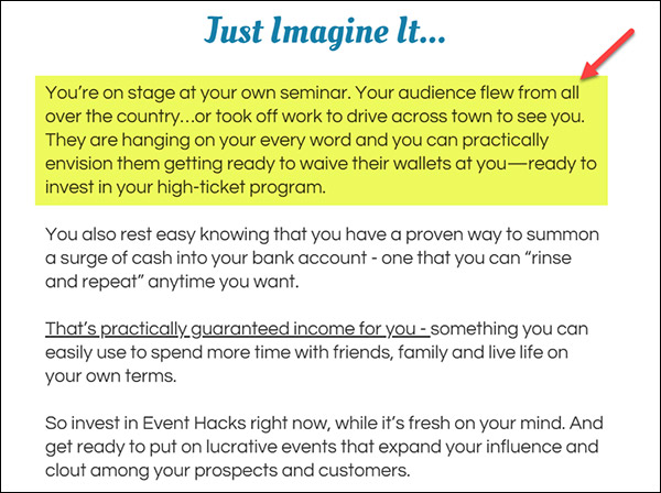 GKIC's persuasive sales letter