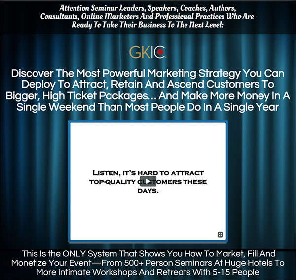 GKIC's persuasive sales letter