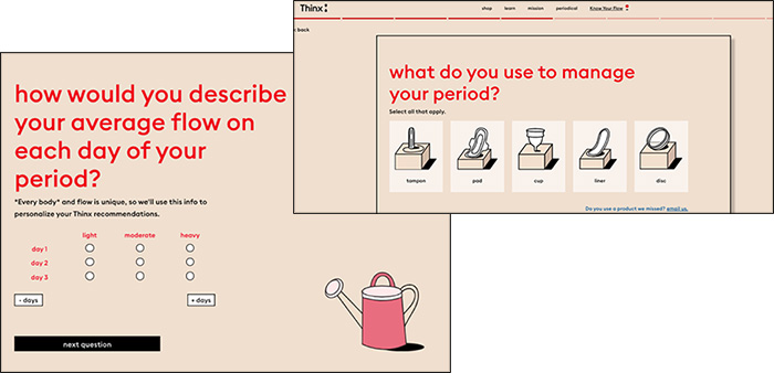 Thinx quiz funnel