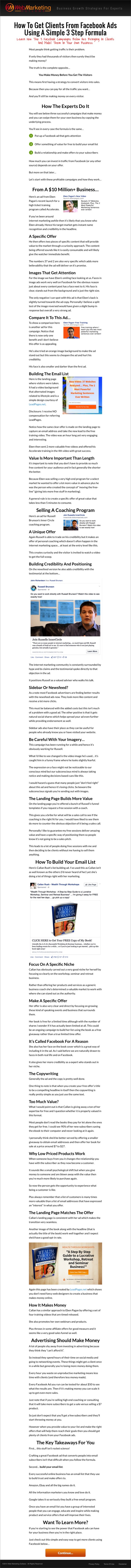Lead Magnet Payoff - Thank You Page