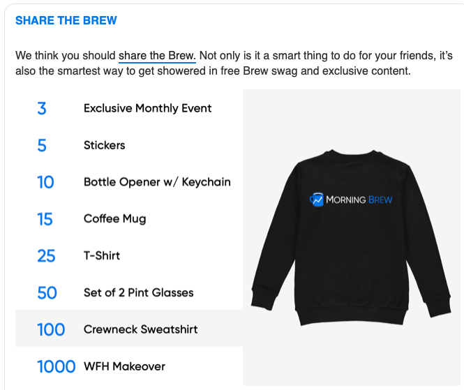 Earn a crewneck from Morning Brew