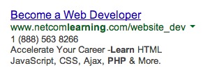 adwords14 AdWords Ad with a clear benefit