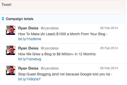 Example Twitter Ads