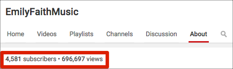 Views on the YouTube Channel