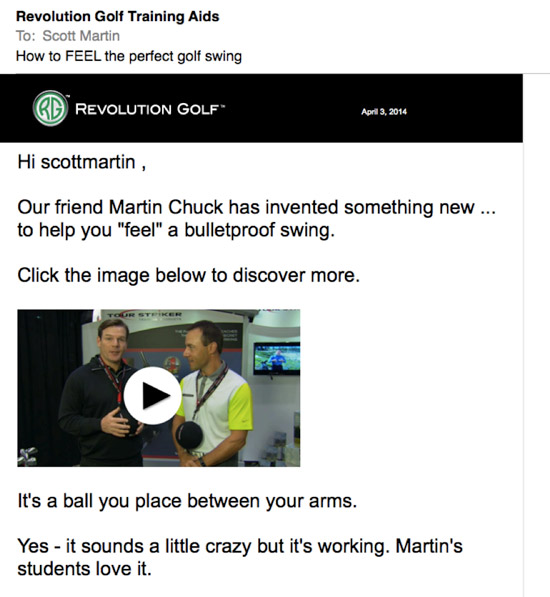 Example Promotional Email With Video