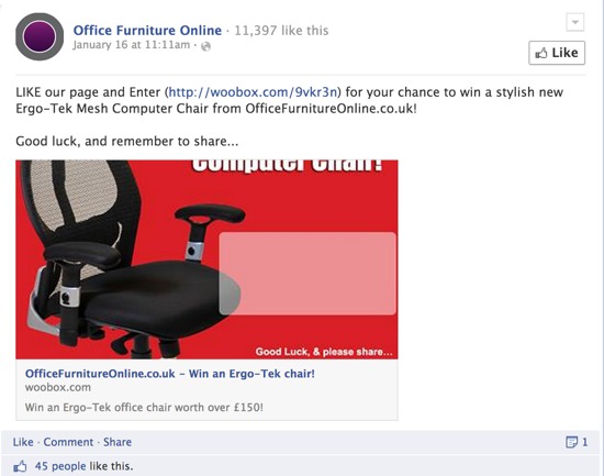 Like to win - Simple Facebook Contest