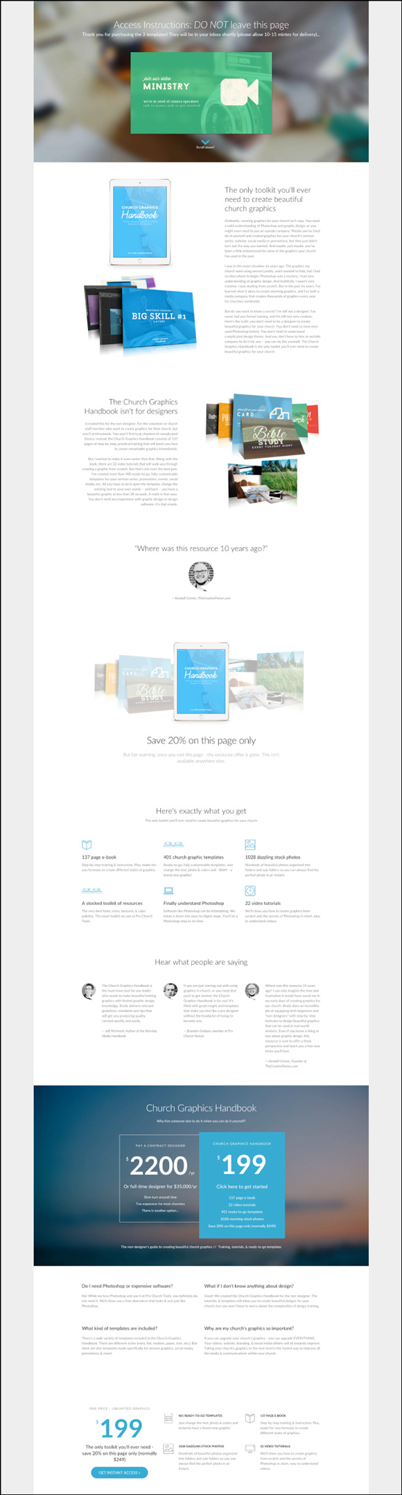 Pro Church Tools Landing Page