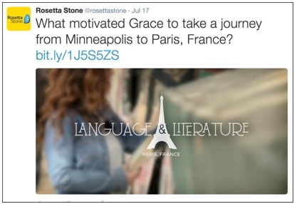 Rosetta Stone Social Media Topic