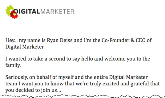 Introduction to Welcome Email