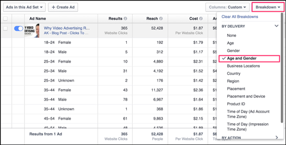Facebook Ad Reporting