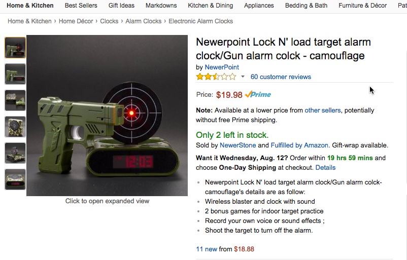 Crazy Things People Are Selling Online #10: Target Alarm Clock Target Alarm Clock