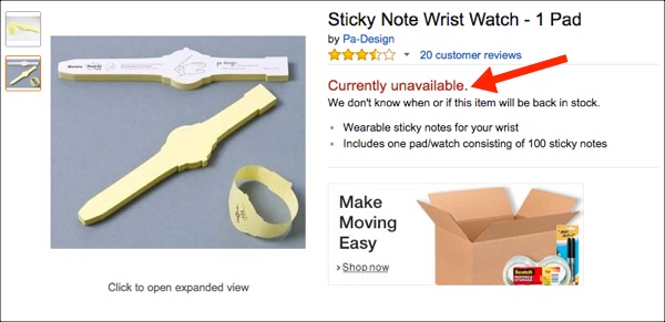 Crazy Things People Are Selling Online #19: Sticky Note Wrist Watch Sticky Note Wrist Watch