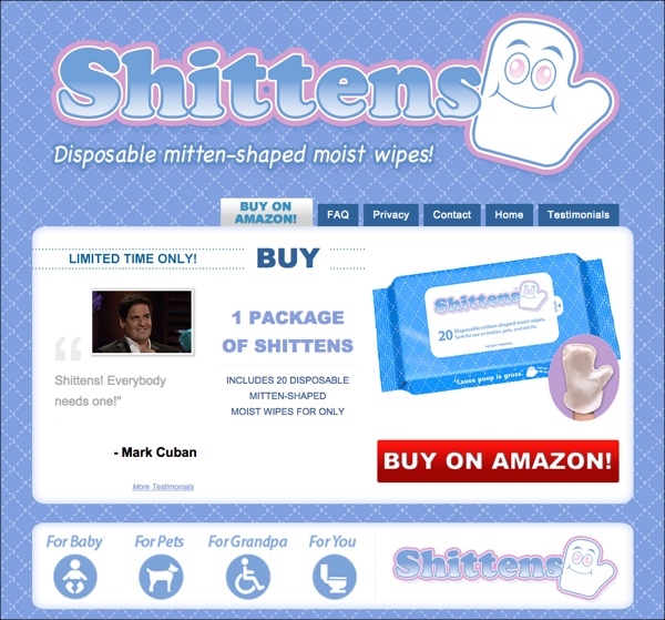 Crazy Things People Are Selling Online #2: Shittens - Disposable mitten-shaped moist wipes Shittens - Disposable mitten-shaped moist wipes